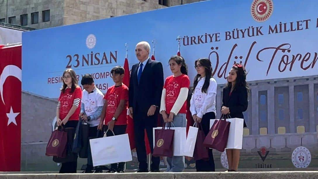 Kompozisyon Dalında Türkiye 1.cisi Prof.Dr.Aziz Sancar Ortaokulu Öğrencimiz Ali Emir Hayta, Türkiye Büyük Millet Meclisi'de Ödülünü Aldı