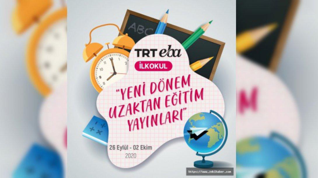 TRT EBA TV 28 EYLÜL - 2 EKİM DERS PROGRAMI
