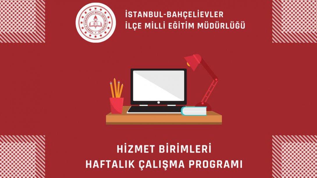 İlçe Milli Eğitim Müdürlüğü Haftalık Çalışma Programı (15-21 Şubat 2021)